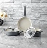 Jumbo Swiss Crystal Grey 5 Parça İndüksiyon Tabanlı Tencere Seti