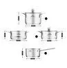 Jumbo New Baby Steel 6 Parça İndüksiyon Tabanlı Çelik Mini Set