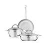 Jumbo Athena 3PLY 5 Parça İndüksiyon Tabanlı Çelik Tencere Seti