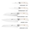 Jumbo Katana Standlı 6 Parça Beyaz Bıçak Seti