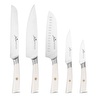Jumbo Katana Standlı 6 Parça Beyaz Bıçak Seti