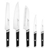 Jumbo Katana Standlı 6 Parça Siyah Bıçak Seti