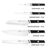 Jumbo Katana Standlı 6 Parça Siyah Bıçak Seti