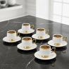 Jumbo Ellmore Gold 6 Kişilik Kahve Fincan Takımı
