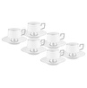 Jumbo Ellmore Platin 6 Kişilik Kahve Fincan Takımı