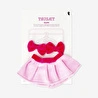 Flying Tiger Copenhagen Peluş Oyuncaklar İçin Pembe Etek ve Toka Seti