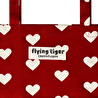 Flying Tiger Copenhagen Beyaz Kalpli Kırmızı Bez Çanta