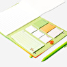 Flying Tiger Copenhagen Yeşil Yaprak Desenli Kalemli Defter