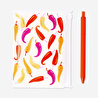 Flying Tiger Copenhagen Kırmızı Biber Desenli Defter A6