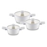 Jumbo Swiss Crystal 6 Parça Light Grey Midi Tencere Seti