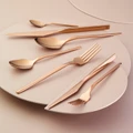 Jumbo 5100 Quartz Titanyum Bronz 12 Kişilik 84 Parça Çatal Kaşık Bıçak Seti