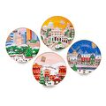 Jumbo New Year Countries 4'lü Pasta Tabağı 20 cm
