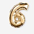 Flying Tiger Copenhagen 6 Numaralı Gold Folyo Balon