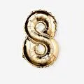 Flying Tiger Copenhagen 8 Numaralı Gold Folyo Balon