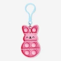Flying Tiger Copenhagen Pembe Tavşan Şeklinde Baloncuklu Anahtarlık