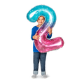 Flying Tiger Copenhagen Pembe Mavi Parlak 2 Numaralı Folyo Balon