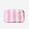 Flying Tiger Copenhagen Ananas Desenli Pembe Çizgili Makyaj Çantası