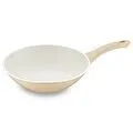 Jumbo Swiss Crystal Dark Cream İndüksiyon Tabanlı Wok Tava 28 cm
