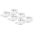 Jumbo Sorin-200 Platin 6 Kişilik Kahve Fincan Takımı