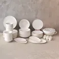 Emsan Freya Fine Bone 60 Parça 12 Kişilik Yuvarlak Yemek Takımı Gold