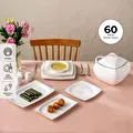 Emsan Yeni Karmen 60 Parça 12 Kişilik Yemek Takımı Kare Platin