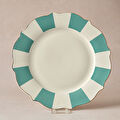 Karaca New Romantic Kalın Çizgili Servis Tabağı 27 Cm Yeşil