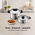Karaca Quick and Safe İndüksiyon Tabanlı Düdüklü Tencere Seti 4+6 Lt