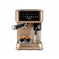 Karaca MyCaffe Barista S10 Entegre Süt Hazneli, Espresso, Latte ve Cappuccino Makinesi Walnut Brown