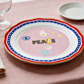 Baci Milano Mamma Mia Peace Çok Renkli Tabak 22 cm