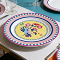 Baci Milano Mamma Mia 6'lı El Desenli Servis Tabağı Seti 28 cm