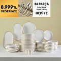 Karaca Stream Bone Saturn 53 Parça 12 Kişilik Yemek Takımı Gold