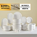 Karaca Stream Bone Saturn 53 Parça 12 Kişilik Yemek Takımı Platin 