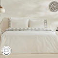 Karaca Home Orvin %100 Pamuk Çift Kişilik Nakışlı Nevresim Takımı Beyaz