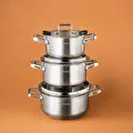 Karaca Montreal İndüksiyon Tabanlı 6 Parça Çelik Midi Set
