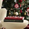 Karaca Home New Year Yılbaşı Nutcracker 3lü Tealight Mum Yeşil 11,5x5x7 cm
