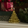 Karaca Home New Year Yılbaşı Çam Ağacı Şekilli Mum Gold 12x12x12,5 cm