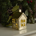 Karaca Home New Year Yılbaşı Gold House Ledli Dekoratif Obje 7x6,4x10,8 cm