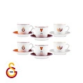 Karaca x Galatasaray Lisanslı 6 Kişilik Kahve Fincan Takımı 80 ml
