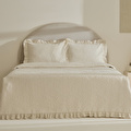 Karaca Home Branley Fırfırlı Çift Kişilik Yatak Örtüsü Takımı Natural