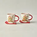 Karaca New Year Yılbaşı Sevimli Kurabiye Adam 2 Kişilik Kahve Fincan Takımı