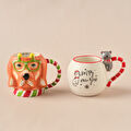 Karaca New Year Yılbaşı Animal Dog & Cat 2'li Mug Seti