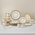 Karaca Royal Bone Charlotte 32 Parça 6 Kişilik Kahvaltı Takımı Gold