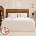 Karaca Home Miretta %100 Pamuk Kanaviçe Nakışlı Çift Kişilik Nevresim Takımı Beyaz