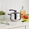 Emsan Retro Paslanmaz Çelik İndüksiyon Tabanlı Düdüklü Tencere 4 Litre