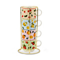 Karaca Fruit Picnic 4 Kişilik Standlı Çay Fincan Takımı 160 ml
