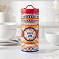 Baci Milano Dolce Vita Çark Desenli Paslanmaz Çelik Vakumlu Uzun Silindir Spaghetti Saklama Kutusu Ø 11 cm, H 29 cm