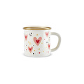 Karaca Pink Love Emaye Kupa 350 ml