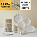 Karaca Stream Bone Coralia 53 Parça 12 Kişilik Yemek Takımı