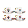 Karaca Lale Hatun 4 Kişilik Kahve Fincan Takımı 90 ml