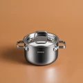 Karaca Powersteel 3Ply 316+ İndüksiyon Tabanlı Petekli Çelik Mini Tencere 10 Cm